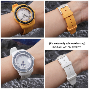 Correas de Reloj de Caucho de Extremo Curvo de Alta Calidad para Blancpain X <span class=keywords><strong>Swatch</strong></span> 22mm para Hombre y <span class=keywords><strong>Mujer</strong></span> - Product Image 5