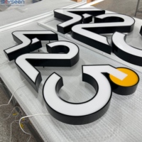 Letras de Canal Acrílicas de Acero Inoxidable con Iluminación LED Frontal 3D Personalizadas SKYSEEN, Letreros Iluminados para Publicidad de Logotipos Empresariales