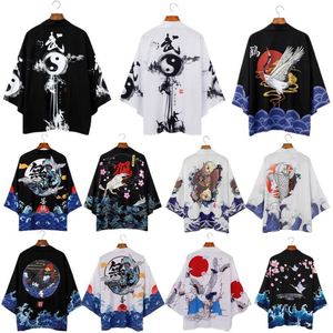Kimono japonais personnalisé, dessin animé fantôme, Haori japonais, cape de kimono anime, vêtements - Product Image 1