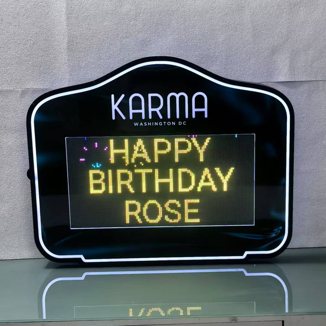 Custom LED Message Board Led Digital Electronic Screen Bottle Presenter for Restaurant Bar Lounge Nightclub