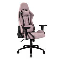 Chaise de jeu personnalisée par le fabricant, accoudoirs 3D, tissu, mousse haute densité, appui-tête amovible, chaise d'ordinateur pour la maison et le bureau