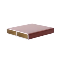 Profilé en aluminium Aluwood à texture bois/effet bois/vene de bois, de couleur bois, de taille personnalisée, en forme de bâton rectangulaire