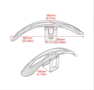 Huazhi Xe Máy ép nhựa đúc tùy chỉnh phía trước Fender bùn bảo vệ Harley 04-16 XL883 vị trí thấp hơn 2mm/3mm 1 năm - Product Image 1