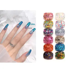 Super Shining Glitter Net Sequin Nail Gel Polish Private Label