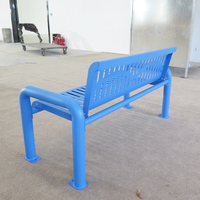 Banc publicitaire moderne en métal - Mobilier d'extérieur pour écoles et parcs - Banc de patio