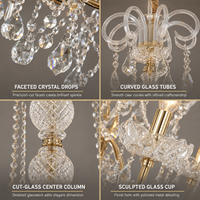 Magnifique lustre en cristal pour salle à manger, lampe en cristal pour mariage, éclairage suspendu de luxe pour villa, escalier et hall