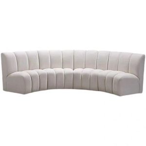 Custom Semicircular 6-Seater Modular <strong>Sofa</strong> Corner Seating Midnight Blue Modern Design Durable Commercial Use Hotel &amp; Mall <strong>Sofa</strong> - Product Image 6