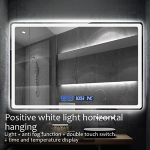 Vuông thông minh Màn hình cảm ứng ánh sáng led trang điểm defogger đồng miễn phí Bạc Gương phòng tắm gương hỗ trợ tùy biến - Product Image 3