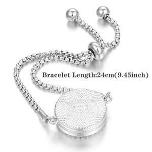 Bracelet chaîne diffuseur d'huiles essentielles en acier inoxydable avec 12 breloques Arbre de Vie - Product Image 5