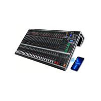 Console de mixage audio professionnelle 26 canaux avec 99 effets DSP, cartes son, mixeurs, contrôleur DJ / console de mixage audio pour grand spectacle