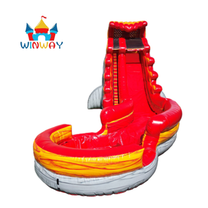 Tobogán acuático inflable comercial de una sola vía <span class=keywords><strong>con</strong></span> <span class=keywords><strong>piscina</strong></span> para diversión acuática - Product Image 3