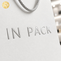 Sac de shopping réutilisable personnalisé blanc pour vêtements, avec logo gaufré, en papier mat laminé avec poignée, pour chaussures