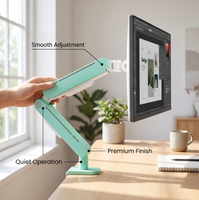 Support de moniteur ergonomique pour bureau à domicile, bras articulé à ressort mécanique pour programmeurs, concepteurs et postes de travail