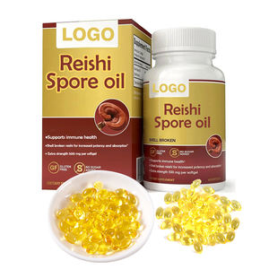 Huile de spores de <span class=keywords><strong>Ganoderma</strong></span> de haute qualité, pure et naturelle, huile essentielle de <span class=keywords><strong>Ganoderma</strong></span> lucidum en gélules molles, huile de spores de Reishi - Product Image 1