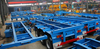 Semi-remorque squelette robuste à 3 essieux de 40 pieds avec 12 verrous de torsion pour conteneurs, châssis de camion squelette pour la logistique portuaire en Afrique