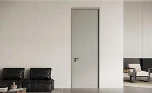 Portes intérieures modernes en WPC (composite bois-plastique) insonorisées, en chêne blanc, sur mesure, imperméables, pour chambre et salon - Product Image 4