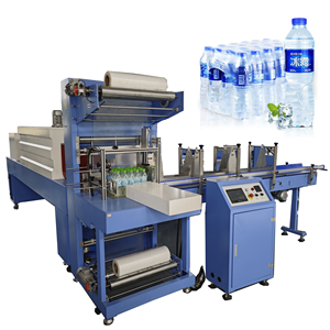 全自动聚乙烯聚酯塑料薄膜收缩拉伸热包装包装机包装瓶水可乐啤酒生产线 - Product Image 1