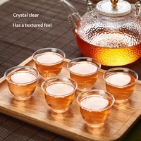 Tasses à thé jetables Kung Fu en cristal aviation, résistantes aux hautes températures, en PS/Polyéthylène, transparentes, petites, pour vin, bière, jus