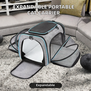 Sac de transport extensible pour animaux de compagnie, approuvé par les compagnies aériennes, souple, respirant, pliable, pour petits chiens et chats, voyages en voiture et en extérieur - Product Image 2