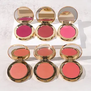 Paleta de blush para marca privada, 7 cores, alto pigmento, etiqueta privada, único, blush, pó fino, blush