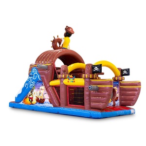 Parcours d'obstacles gonflable commercial 3D en forme <span class=keywords><strong>de</strong></span> tête <span class=keywords><strong>de</strong></span> lion <span class=keywords><strong>de</strong></span> la jungle avec double toboggan, imprimé animaux <span class=keywords><strong>de</strong></span> la savane, aire <span class=keywords><strong>de</strong></span> jeux gonflable extérieure - Product Image 2