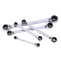 Kunci Pas Ratchet Multifungsi Industri Metrik Dua Fungsi Baja Vanadium Torx Cepat Kepala Ganda Dua Arah Empat-dalam-satu