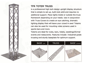 Alta calidad 8 pies de aluminio móvil DJ iluminación cabeza vertical Totem Truss para la venta - Product Image 2