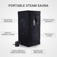 Sauna vapeur portable léger et pliable pour une personne, utilisation à domicile, pour une expérience spa complète.