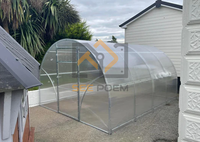 Serre tunnel économique personnalisable pour jardin, serre de jardinage à accès direct