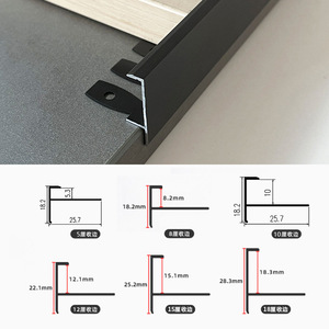 <span class=keywords><strong>Bande</strong></span> de bordure de <span class=keywords><strong>carrelage</strong></span> incurvée en arête de poisson de type F <span class=keywords><strong>bande</strong></span> de pressage d'espace de porte de plancher en bois <span class=keywords><strong>bande</strong></span> de bordure pliable en alliage d'aluminium pour salles de bain - Product Image 6