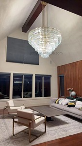 RHOEM <strong>Glass</strong> Marble Crystal Chandelier <strong>Ceiling</strong> <strong>Light</strong> <strong>for</strong> Living Room Staircase Chandelier Luxury Crystal Round Chandelier Custom - Product Image 4