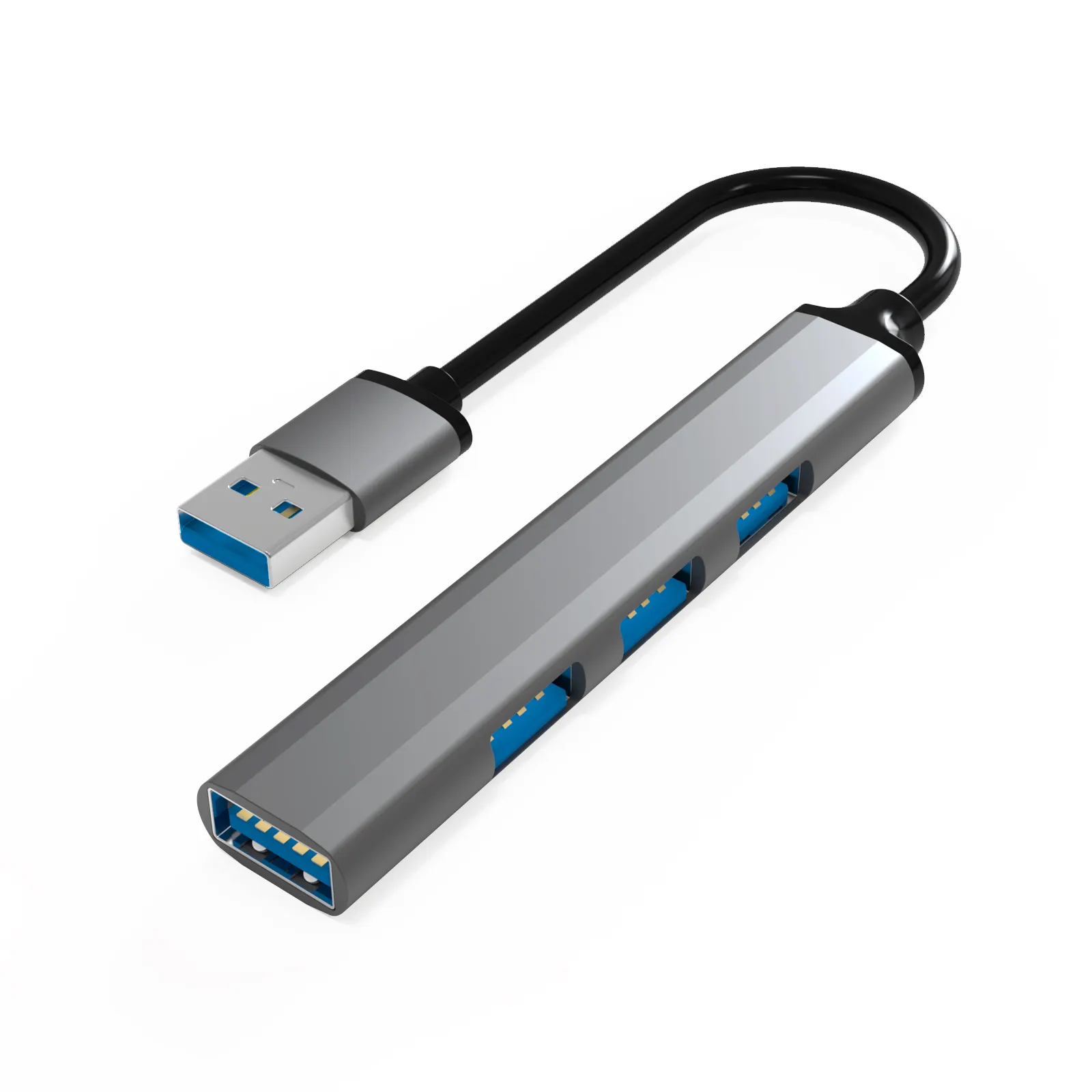 Docking station 4 port USB A to USB*3 USB3.0 ABS Aluminum alloy BASIX Hot sale hub