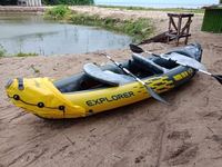 Kayak Intex 68307 K2 para Adultos Bote Inflable de Remo Rápido con Pala para Pesca en Lago Aterrizaje al Aire Libre Equipo Deportivo de PVC y Plástico