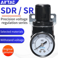 Vanne de régulation de pression pneumatique AIRTAC SR200-06/SDR100/200-M5/08, vanne de réduction de pression d'air, vanne de régulation d'air