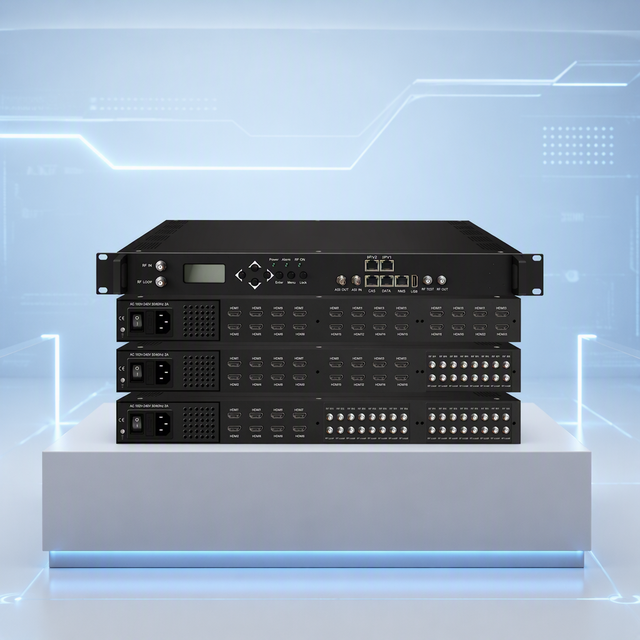(MSM623) HD Encoder Modulator 24 Channels HD H.264 DVB-C IPTV Encoder Modulator with HTTP RTMP SRT HLS Out