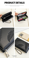 Dompet Pria Slim Kulit PU Hitam Logo Custom Dompet Pria Harga Terjangkau Sac a Main Homme En Cuir Portefeuille Pour Homme CD04