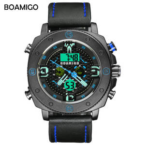 Marca <span class=keywords><strong>BOAMIGO</strong></span>, relojes deportivos para Hombre, relojes de pulsera digitales LED de cuarzo a la moda, <span class=keywords><strong>Reloj</strong></span> De cuero resistente al agua, para Hombre <span class=keywords><strong>Reloj</strong></span>, <span class=keywords><strong>reloj</strong></span> Masculino - Product Image 1