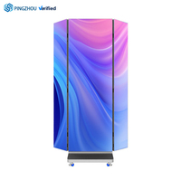Affichage publicitaire LED vertical couleur pleine, cadre d'affichage pliable en trois parties, P2.5 P1.86 P1.5, haute définition, utilisation en intérieur, 5 ans