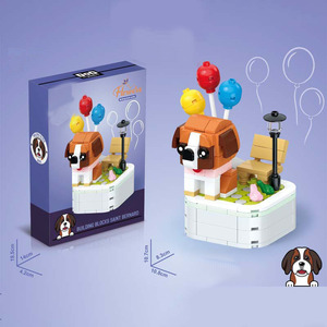 Blocchi da Costruzione in Plastica ABS a Forma di Cane in Vaso, Modellino Animale Assemblabile in Scala 1:1, Giocattolo da 40 Pezzi per Bambini e Bambine - Product Image 3
