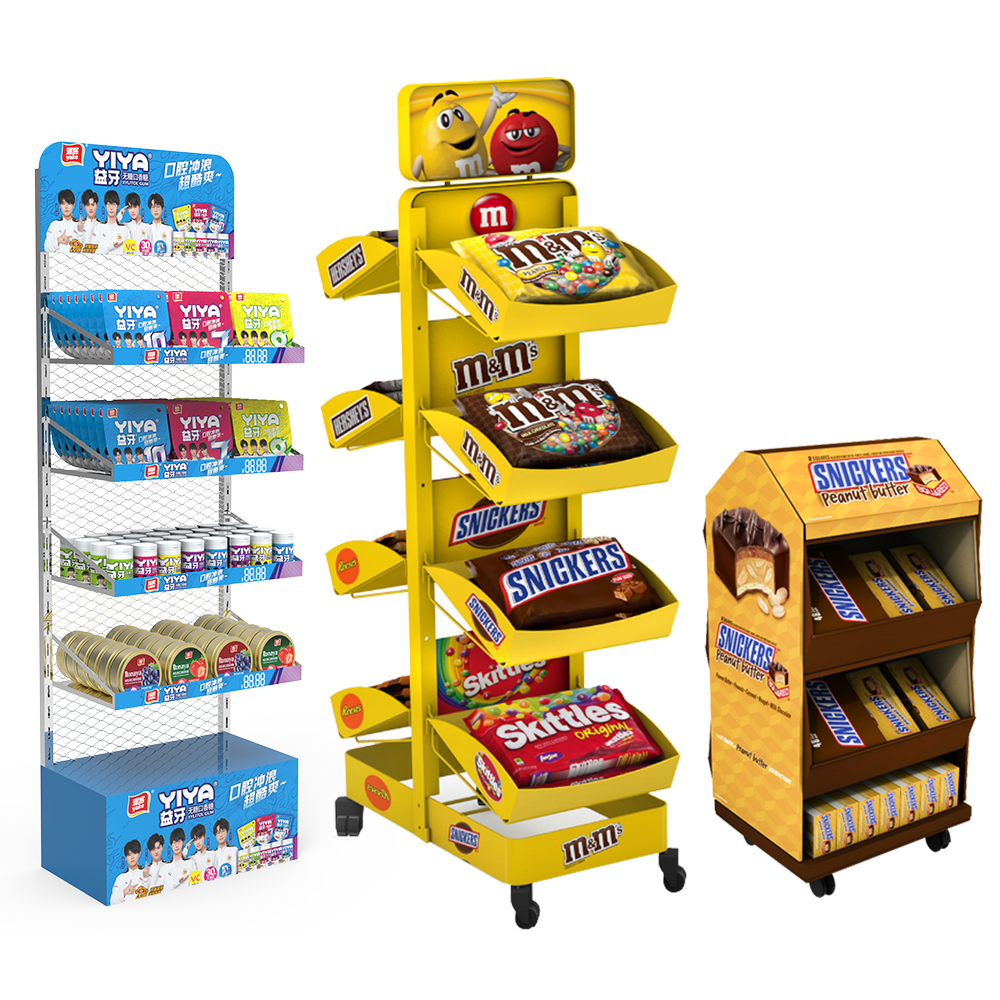 Modern Creative Single-Sided Metal Display Stand Candy Display Rack for Chocolate Display — view 5