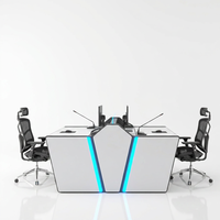 Table de salle de contrôle moderne, console de bureau, mobilier de centre de contrôle, console de centre de commandement, solution de mise en place personnalisée