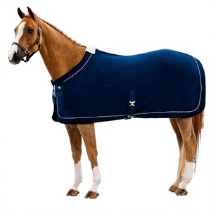 Couverture en polaire anti-boulochage pour cheval avec cache-cou, couverture légère pour écurie, couverture en polaire personnalisée pour cheval avec cache-cou, fabriquée en Inde - Product Image 1