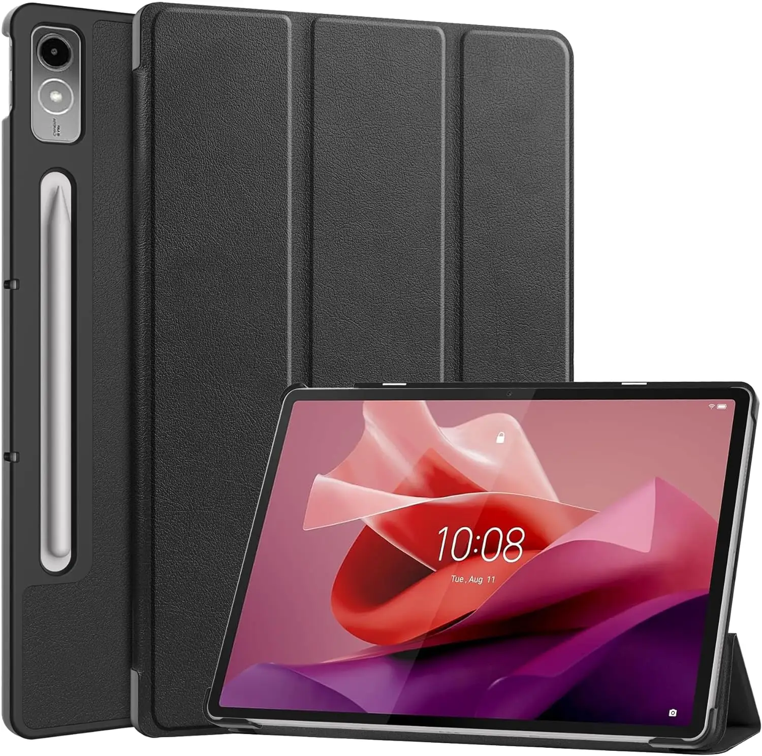 Pu Lederen Standaard Hoes Voor Lenovo Tab P12 12.7 Inch 2023 Opvouwbare Folio Voor Lenovo Xiaoxin Pad Pro 12.7 Inch Tb370fu Case