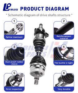 Bilusi 43430-60082 Arbre de conduite <span class=keywords><strong>Cv</strong></span> Essieu Ensemble Arbre de transmission gauche droite pour TOYOTA FJ Land Cruiser Prado 4Runner GRJ151/KDJ150 - Product Image 4
