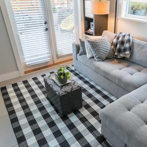 Living Room Big Size Large Stripe Buffalo Plaid Checkered Area <b>Rugs</b> - Product Image 4