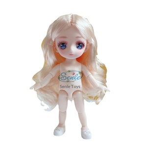 Muñeca de Plástico de 16 cm con Rostro de <span class=keywords><strong>Manga</strong></span> Bidimensional de 8 Puntos y Cuerpo Desnudo de 23 cm con 7 Puntos, Ojos 3D Realistas, para Vestir, Linda Muñeca Pequeña - Product Image 5