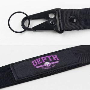 Factory Design Woven Embroidered <b>Patch</b> Short Eagle Hook Keychain Lanyard Motorcycle Wrist Lanyards With Logo Custom - Product Image 2