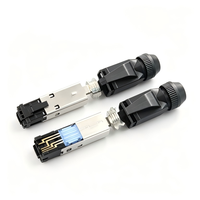 Connecteur modulaire RJ45 8P8C Cat8 SFTP à blindage complet en alliage de zinc, style allemand, anti-vibration, sans outil, à clipser, 40 Gbit/s