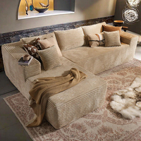 2025 MYUZ contemporain modulaire en forme de L sectionnel canapé ensemble nuage Design réglable Chaise longue velours salon éponge