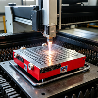 Plaque magnétique permanente à grille carrée de haute précision pour le maintien d'outils de fraisage et de rectification CNC